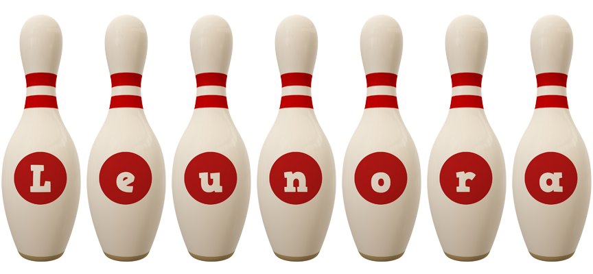 Leunora bowling-pin logo