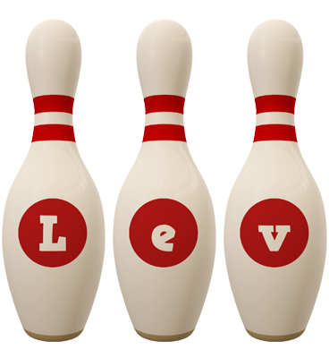 Lev bowling-pin logo
