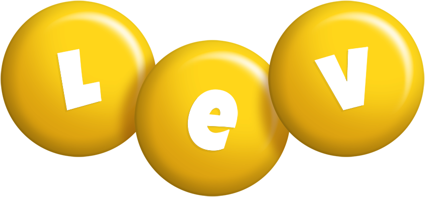 Lev candy-yellow logo