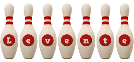 Levente bowling-pin logo