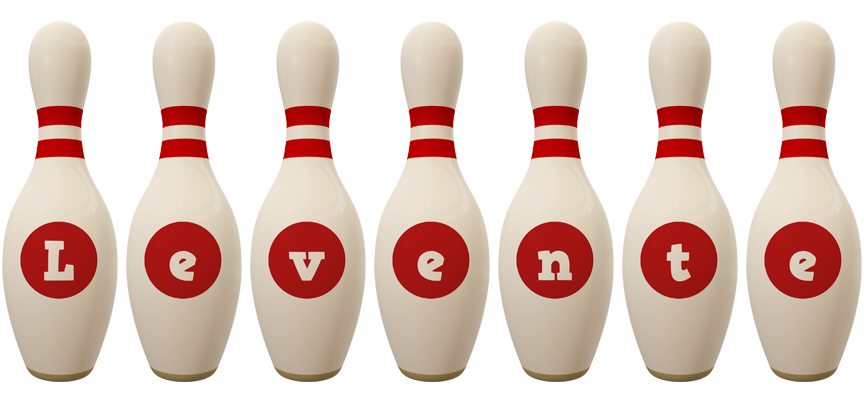 Levente bowling-pin logo