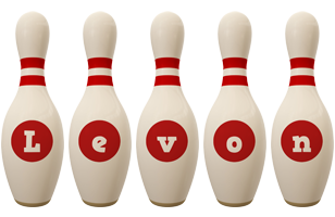 Levon bowling-pin logo