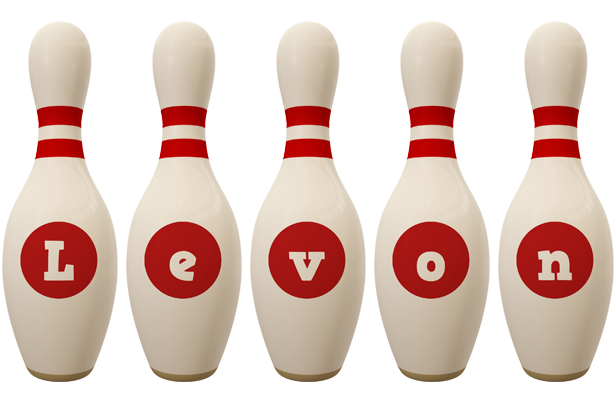 Levon bowling-pin logo