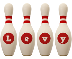 Levy bowling-pin logo