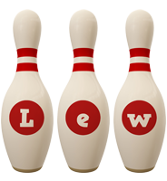 Lew bowling-pin logo