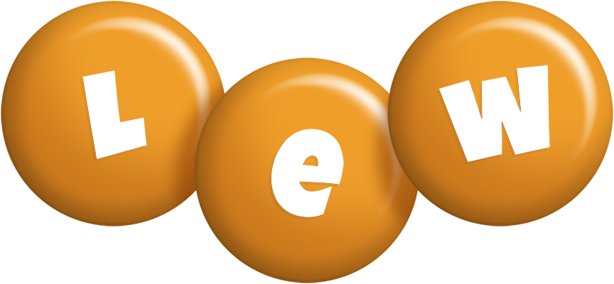 Lew candy-orange logo