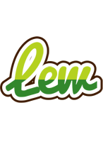 Lew golfing logo