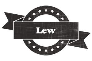 Lew grunge logo