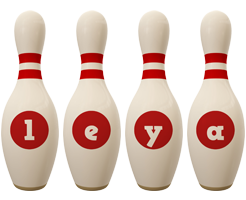 Leya bowling-pin logo