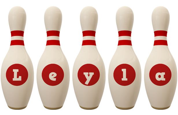 Leyla bowling-pin logo