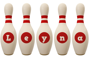 Leyna bowling-pin logo