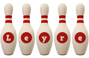 Leyre bowling-pin logo