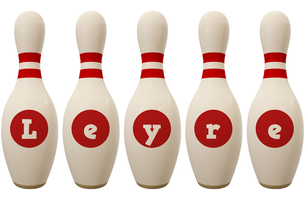 Leyre bowling-pin logo