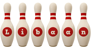 Libaan bowling-pin logo