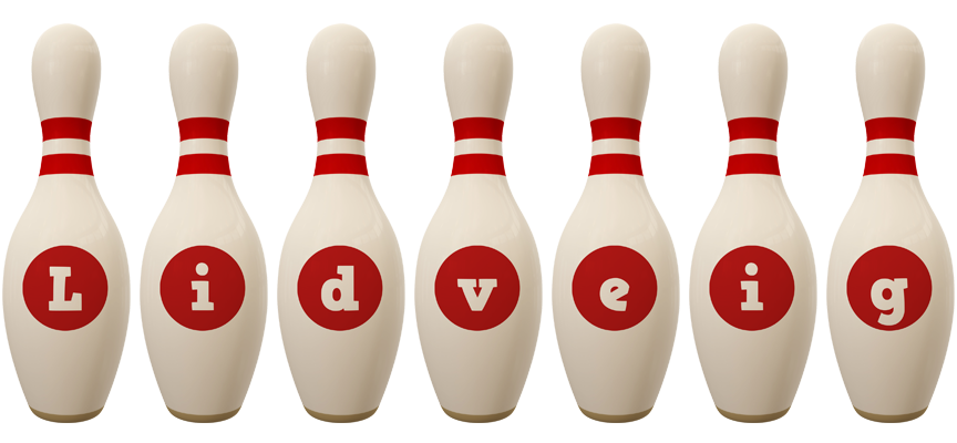 Lidveig bowling-pin logo