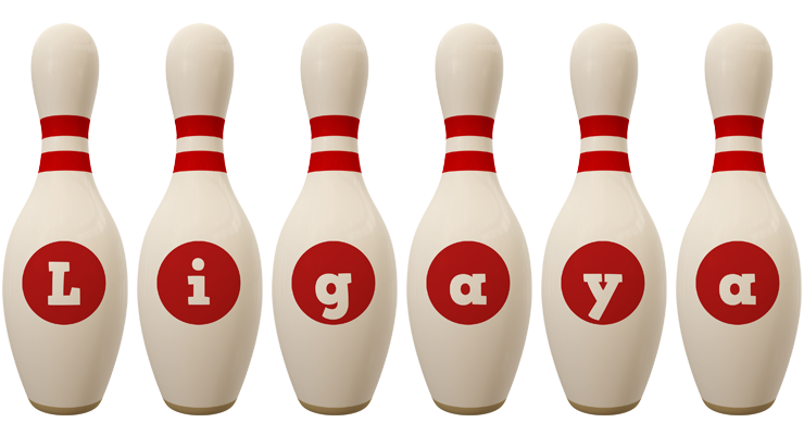Ligaya bowling-pin logo