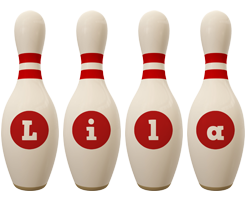 Lila bowling-pin logo
