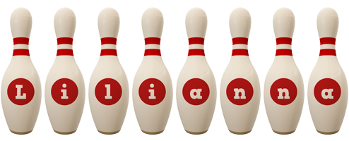 Lilianna bowling-pin logo