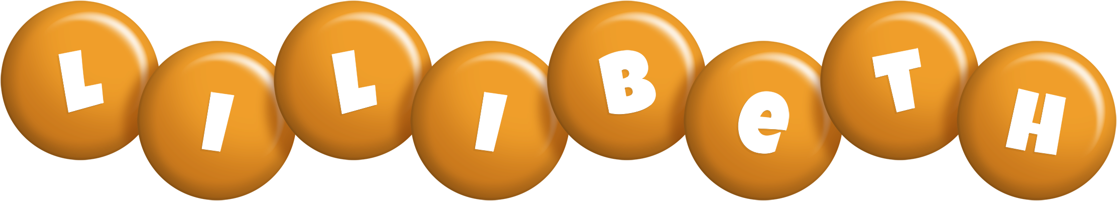 Lilibeth candy-orange logo