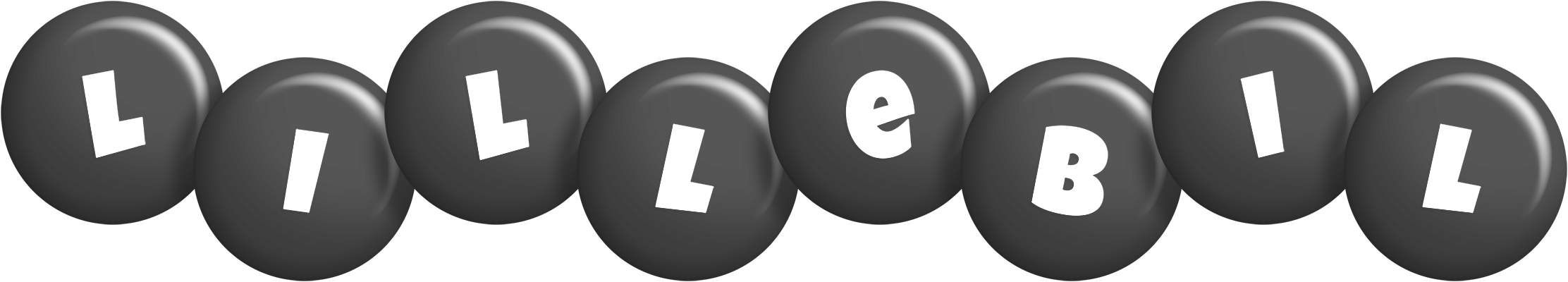 Lillebil candy-black logo