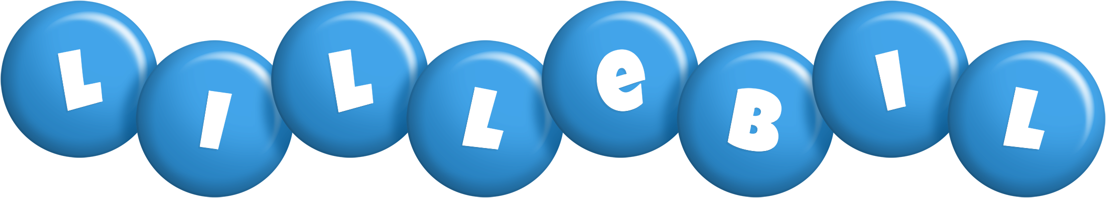 Lillebil candy-blue logo