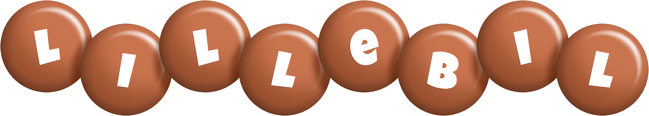 Lillebil candy-brown logo