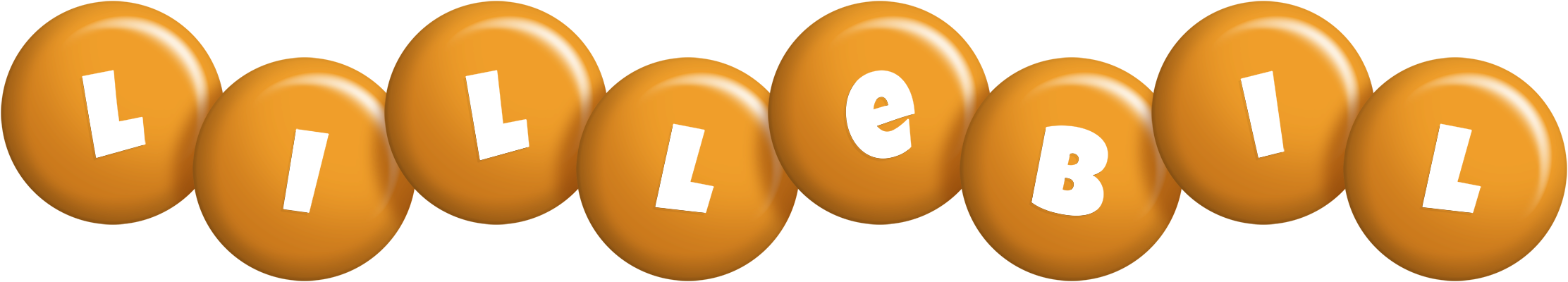 Lillebil candy-orange logo