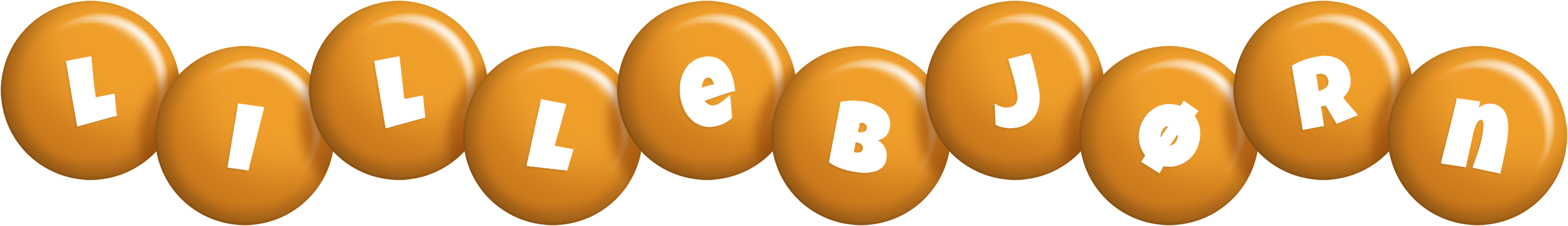 Lillebjørn candy-orange logo