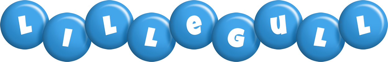 Lillegull candy-blue logo