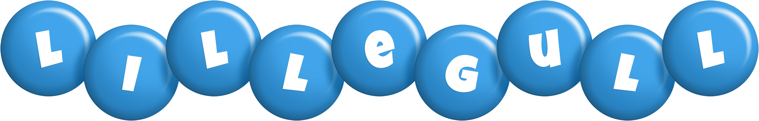 Lillegull candy-blue logo
