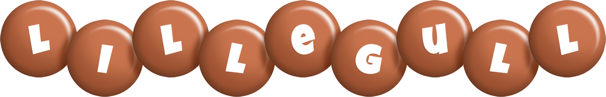 Lillegull candy-brown logo