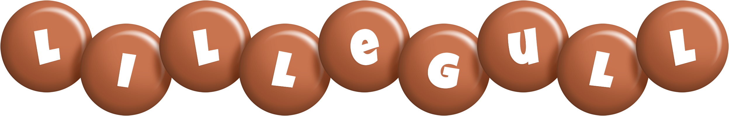 Lillegull candy-brown logo