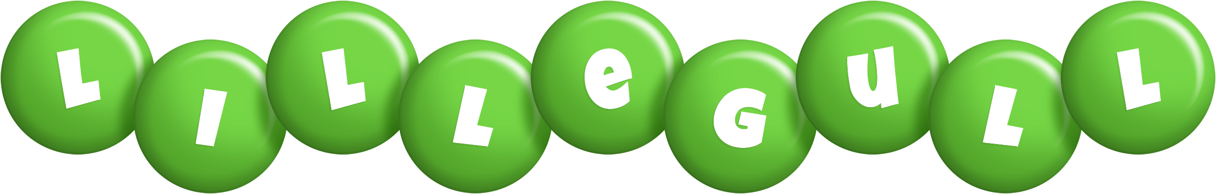 Lillegull candy-green logo