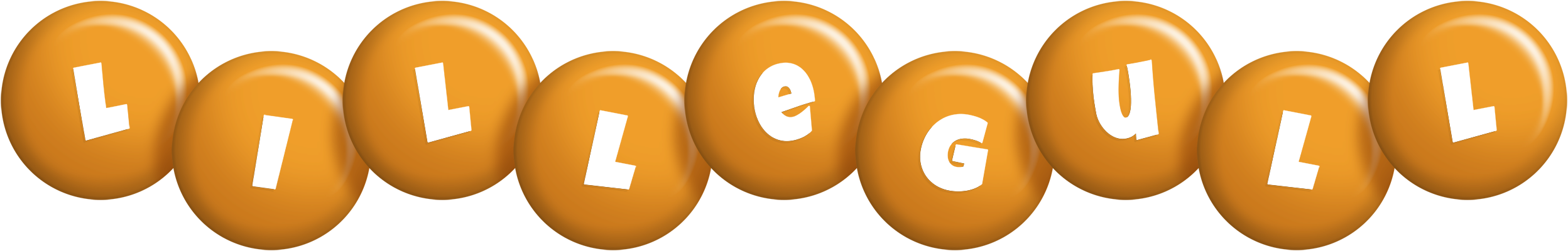 Lillegull candy-orange logo