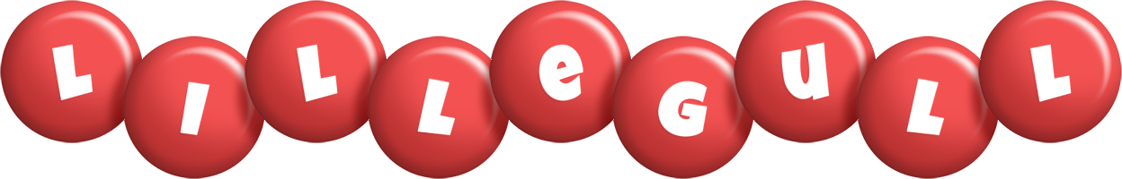 Lillegull candy-red logo