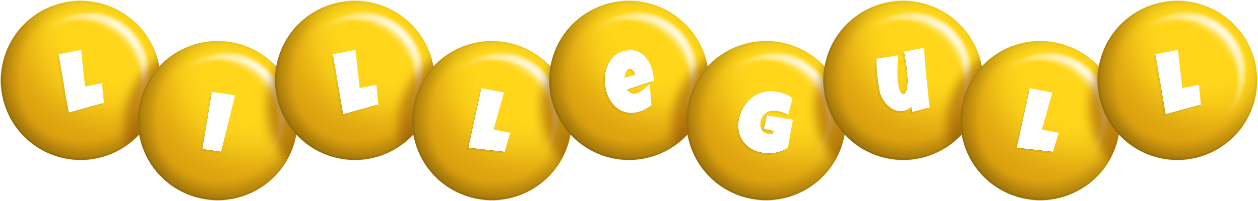 Lillegull candy-yellow logo