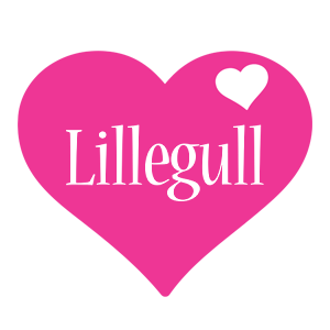 Lillegull love-heart logo