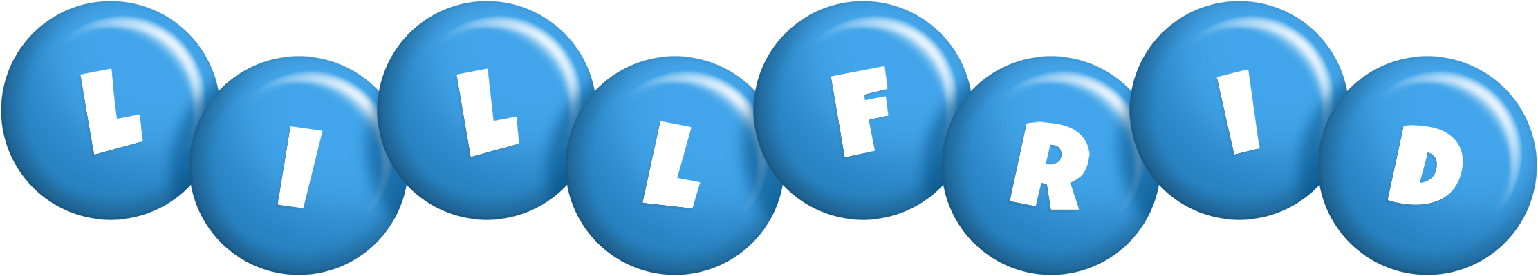 Lillfrid candy-blue logo