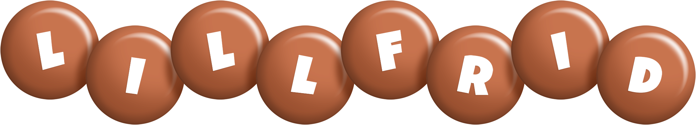 Lillfrid candy-brown logo