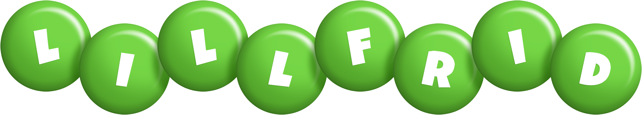 Lillfrid candy-green logo