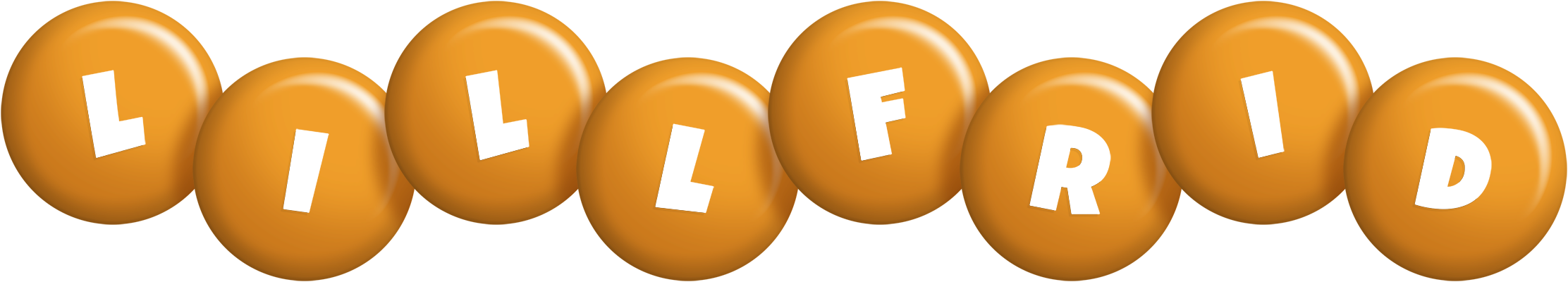 Lillfrid candy-orange logo