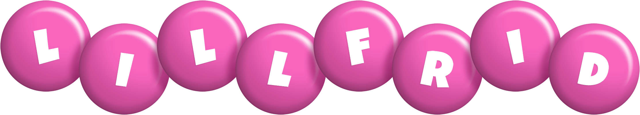 Lillfrid candy-pink logo