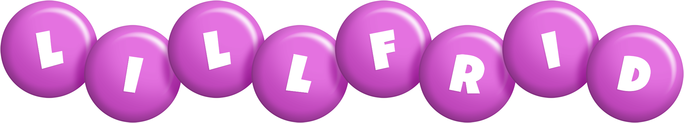 Lillfrid candy-purple logo