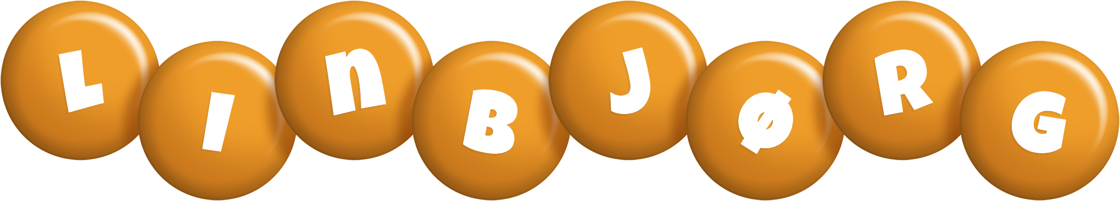 Linbjørg candy-orange logo
