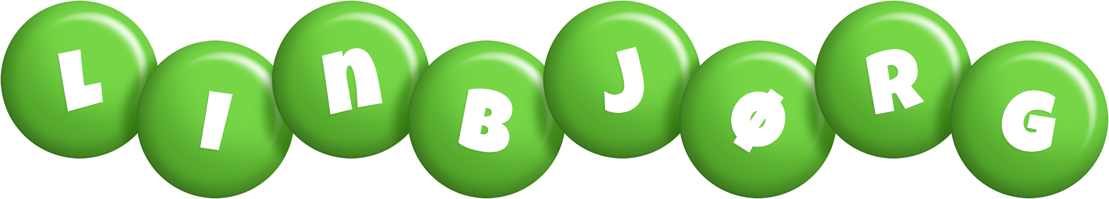 Linbjørg candy-green logo