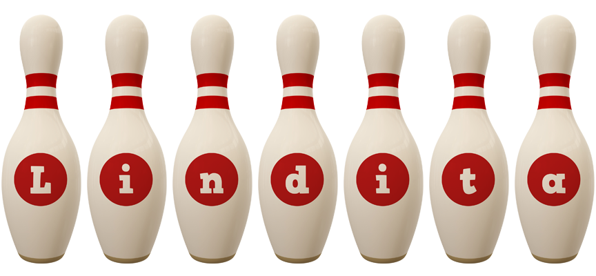 Lindita bowling-pin logo