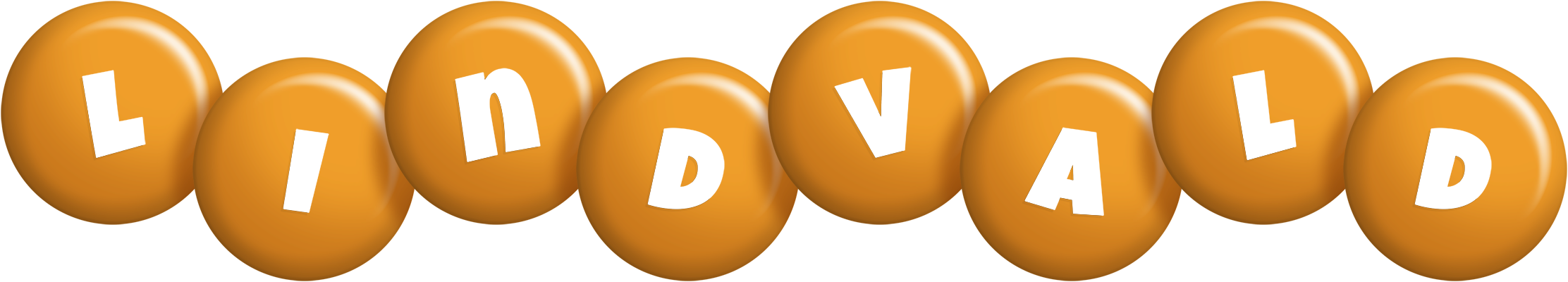 Lindvald candy-orange logo