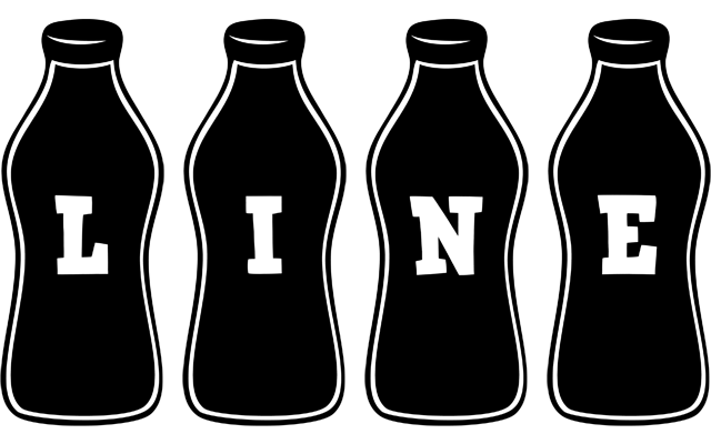 Line bottle logo