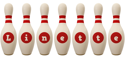 Linette bowling-pin logo