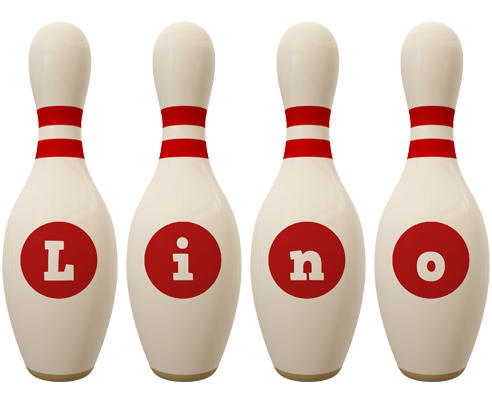 Lino bowling-pin logo